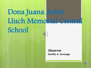 Dona Juana Actub Lluch Memorial Central School