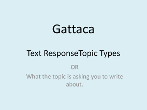 Gattaca Text Essay Question Focus