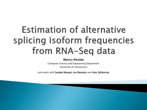 Estimation of alternative splicing isoform frequencies from RNA
