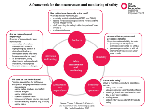 A framework for the measurement and monitoring of safety
