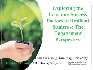 Exploring the Learning Success Factors of Resilient Students The