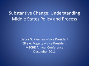 Substantive Change - Middle States Commission on Higher Education