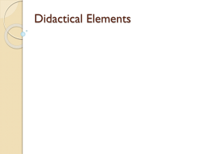 Didactical Elements - aausmed