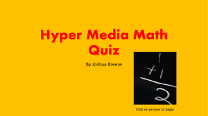 Hyper Media Math Quiz
