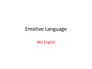 Emotive Language - Miss Wilson : English