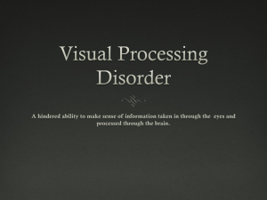 Visual Processing Disorder