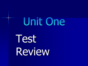 unit 1 test review