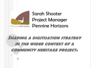 Sarah Shooter Project Manager Pennine Horizons @ Pennine
