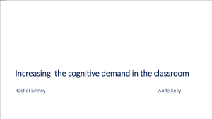 Increasing the cognitive demand_NCCA