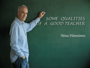 Some Qualities of a Good Teacher[1]