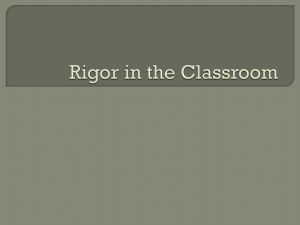 Rigor in the Classroom