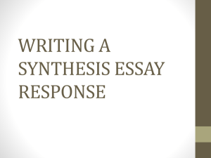 writing a synthesis essay response