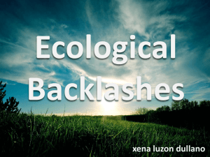 Ecological Backlash