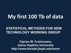 My first 100 Terabytes of Data