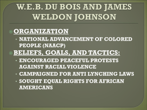 W.E.B. DU BOIS AND JAMES WELDON JOHNSON