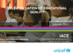 Self-evaluation of educational quality