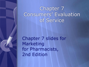 Consumers` Evaluation of Services