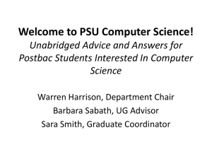 Welcome to PSU Computer Science!