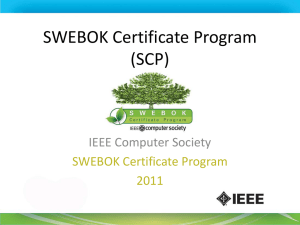 SWEBOK Certificate Program