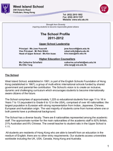 School Profile - English Schools Foundation