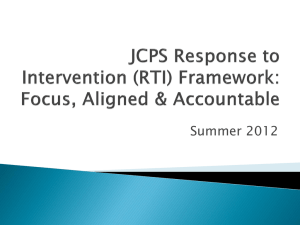 Response to Intervention (RtI)/Kentucky Systems of Intervention (KSI