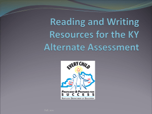 Resources for the KY Alternate Assessment