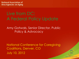 Legislative Update - National Alliance for Caregiving