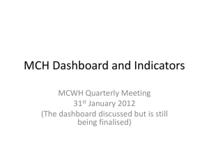 MCH Dashboard