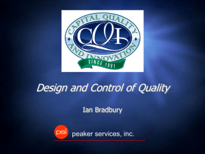 Design and Control of Quality with Ian Bradbury
