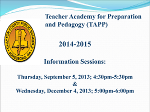 TAPP Announcement - Clayton County Public Schools
