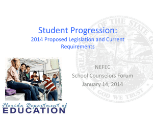 Student Progression: 2014 Proposed Legislation and Current