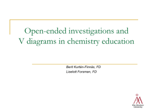 Open-ended investigations and V diagrams in chemistry