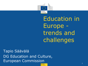 Mr Tapio Saavala, EC DG Education and Culture (ppt, 1