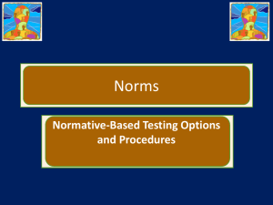 Normative-Based Testing Options and Procedures