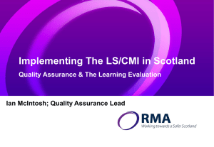 The LS/CMI in Scotland
