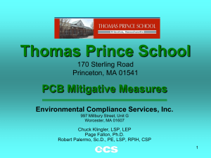 Thomas Prince School 170 Sterling Road Princeton, MA
