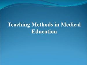 Teaching Methods in Medical Education