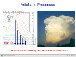Lecture #4: Adiabatic Processes