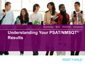 Understanding Your PSAT/NMSQT® Results