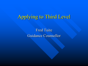 Applying to Third Level - Institute of Guidance Counsellors
