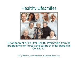 Development of an Oral Health Promotion training