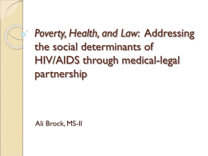 Addressing social determinants of HIV/AIDS through medical
