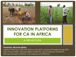 Scaling up CA - 1st Africa Congress on Conservation Agriculture