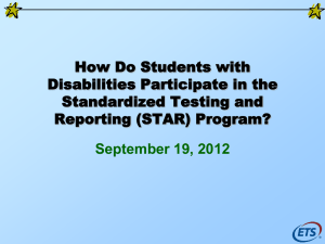 2013 STAR for Students with Disabilities