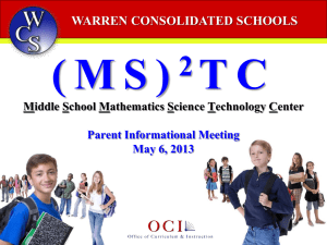 (MS)2TC? - Warren Consolidated Schools