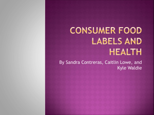 Consumer food labels and health