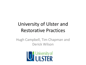 University of Ulster and Restorative Practices