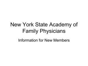 NYSAFP Staff…… - New York State Academy of Family Physicians