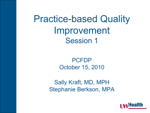 Practice-based Quality Improvement