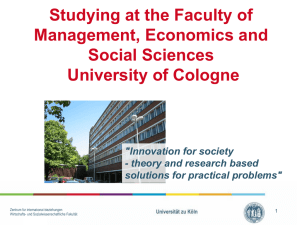 The Faculty of Management Economics and Social